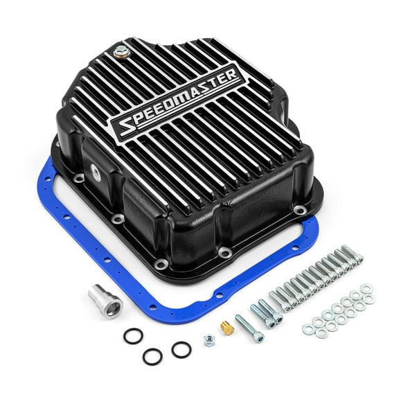 Speedmaster PCE221.1021 Turbo 400 TH400 Aluminum High Volume Transmission Oil Pan Cast Finned Black