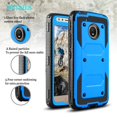 thumbnail image 4 of Moto E4 Case, Moto G5 Case, Mignova Shockproof Protection Case Cover with Swivel Belt Clip and Kickstand for Motorola Moto E (4th Generation)/Moto G (5th Generation) (Blue), 4 of 7