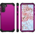 thumbnail image 2 of Samsung S21 5G Case, Samsung Galaxy S21 5G Case 3 Layer Hybrid Hard PC Soft Silicone Heavy Duty Rugged Bumper Shockproof Full-Body Protective Phone Cover for Samsung Galaxy S21 5G 6.2", Purple, 2 of 14