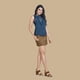 thumbnail image 2 of 990-48 Blusa Para Dama Mujer En Color Azul con diseño bordado Elaborado De Viscosa. Cklass 990-48, 2 of 2