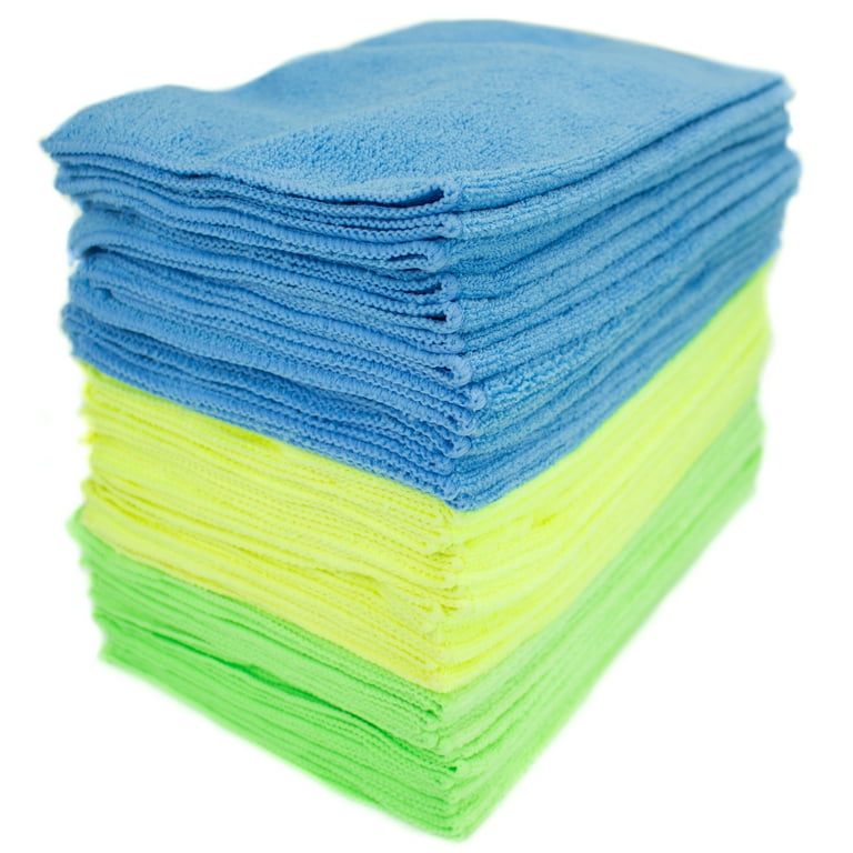 VibraWipe Microfiber Cleaning Cloth, Large Size 14.2 x 14.2 inches, 8-Pack,  Thick and Large All Purpose Cleaning Towel, Microfiber Cloth, Cars, Glass