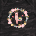 thumbnail image 4 of Inktastic Llama Rose Flower Wreath Girls Baby Bodysuit, 4 of 5