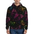 thumbnail image 2 of Bingfone Butterfly Men'S Drawstring Hoodie Long Sleeve Pocket Sweatshirts-Xx-Large, 2 of 9
