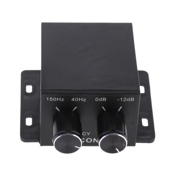 2x Amplificador para Automóvil Subwoofer Ecualizador Crossover RCA Ajustar Nivel de Línea Hugo Control remoto de graves del coche