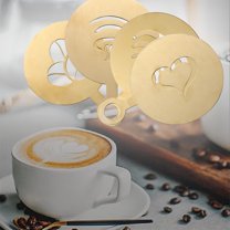 Uioepy Golden Stainless Coffee Latte Art & Bread Powder Sprinkling Kitchen Utensils Set Gold , a Set of Drawing Molds off Promotions