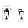 thumbnail image 3 of 3 Light Outdoor Wall Lantern In Minimalist Style-23.75 Inches Tall And 9.25 Inches Wide Capital Lighting 948131Bk, 3 of 7