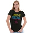 thumbnail image 4 of Retro Keep It Real Vintage Video Game Womens Fitted Plus Size Graphic Tee Brisco Brands 2X, 4 of 5