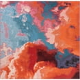 thumbnail image 2 of Unique Loom Outdoor Modern Collection Area Rug - Rayleigh (10'  Square Gray and Pink/Orange), 2 of 9