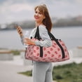 thumbnail image 6 of Bingfone Strawberries Print Travel Duffel Tote Bag,Waterproof Shoulder Weekender Bag For Women and Men Swim Sports Travel Gym Bag，Foldable and expandable bag Lightweight, 6 of 7
