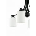 thumbnail image 2 of 50524-FB-WG Craftmade Lighting Bolden - Four Light Chandelier in Transitional Style - 23 inches wide by 22 inches high-Flat Black Finish-White/Frost, 2 of 13