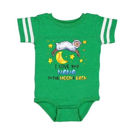 

Inktastic I Love My Nana to the Moon and Back Cute Sheep Gift Baby Boy or Baby Girl Bodysuit