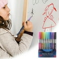 thumbnail image 4 of Dry Erase Markers, Double Line Outline Markers Marker Pens for Highlighting Pens Painting Glitter Pens for Guest Book 15ml, Back to College, 4 of 6