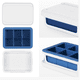 thumbnail image 3 of Bandeja apilable de silicona para cubitos de hielo con tapa, cubo grande, azul oscuro, cubito de hielo, 3 of 5