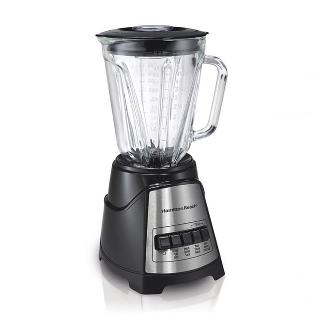 Licuadora HAMILTON BEACH 12 Velocidades 1.2 Litros Vaso de Vidrio Negro 58148