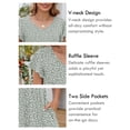 thumbnail image 5 of Chiclily Summer Dresses for Women Ruffle Sleeve Midi Dress Boho Beach Sundress with Pockets, Spots XL, 5 of 7
