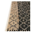 thumbnail image 6 of Unique Loom Chindi Trellis Collection Area Rug - Sand (2' 7" x 10' Runner Black/Natural), 6 of 7
