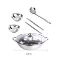 thumbnail image 3 of Olla de cocina China Hot Pot 2 Rejilla 2 Sabor 28Cm  De Acero Inoxidable Olla Caliente  para el hogar, cocina, restaurante Gloria Olla Caliente Dividida ollas calientes divididas, 3 of 9