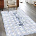 thumbnail image 5 of Happy Thanksgiving Area Rug 3x5 Washable Rug Non Slip Blue Plaid Fall Botanical Maple Leaf Large Area Rug Indoor Floor Carpet for Entryway Bedroom Kitchen Living Room Home Office Dining Room Nursery, 5 of 9