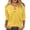 Yellow, variant on Minjewel 3/4 Sleeve Womens Tops Button Down Collar Casual T-Shirt, Preppy Style Three Quarter Sleeve Tee,Blue L