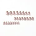 thumbnail image 2 of Fofosbeauty 24pcs Press on False Nails, Short Round Fake Nails, Golden French Light Gray, 2 of 8