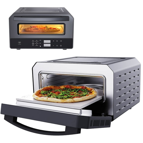 Horno de Pizza Eléctrico, Control Táctil, Temperatura 400°C, 6 Funciones, 12L, Metal y Vidrio Templado, AVERA, HPE01