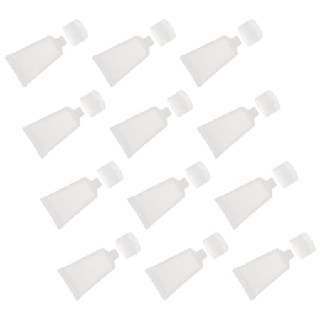 LOLIPPYY 12Pcs Portable Transparent Refillable Lotion Bottles Squeeze Tube Containers for Travel