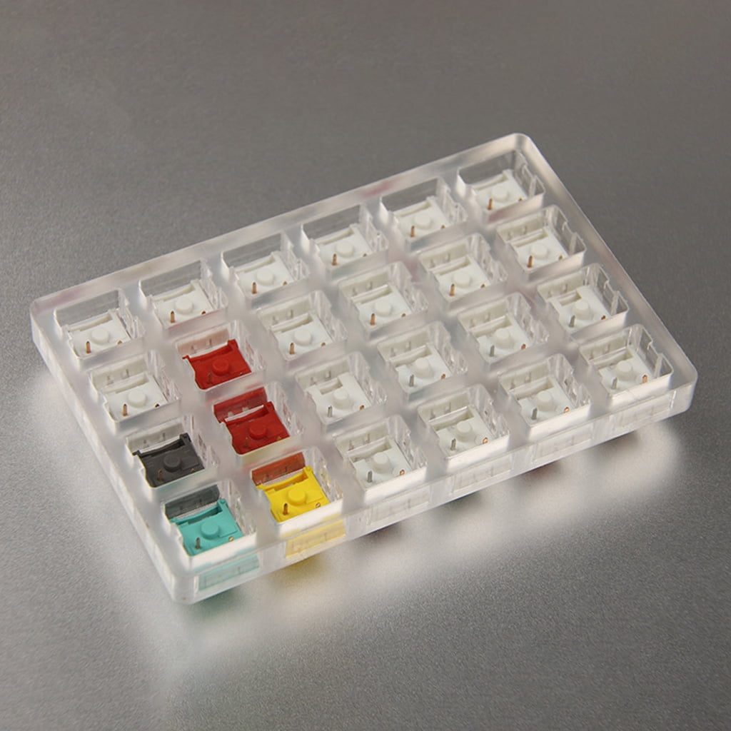 Cherry MX Switch Tester Switch Sampler Mechanical Keyboards Kailh Box 24-Key Switch Testing Tool, with acrylic base