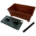 thumbnail image 5 of Emsco Group Start Pickin' 13" x 20" x 10" Brown Polyethylene Planter Boxes with Self-Watering (2 Piece), 5 of 6
