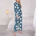 thumbnail image 3 of Yiaed Christmas sheep Print Pajamas Women's Long Sleeve Sleepwear Soft Button Down Loungewear Pjs Lounge Set Nightwear Womens Pajama Pants-, 3 of 7