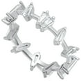 thumbnail image 4 of Clear Cubic Zirconia Artistic Abstract Ring .925 Sterling Silver Band White Jewelry Female Size 5, 4 of 4