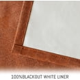 thumbnail image 5 of Yakamok 100% Blackout Burnt Orange Send Linen Curtains 84 Inches Long for Living Room, Room Darkening Textured Curtains for Bedroom with White Liner 2 Panels, 5 of 7