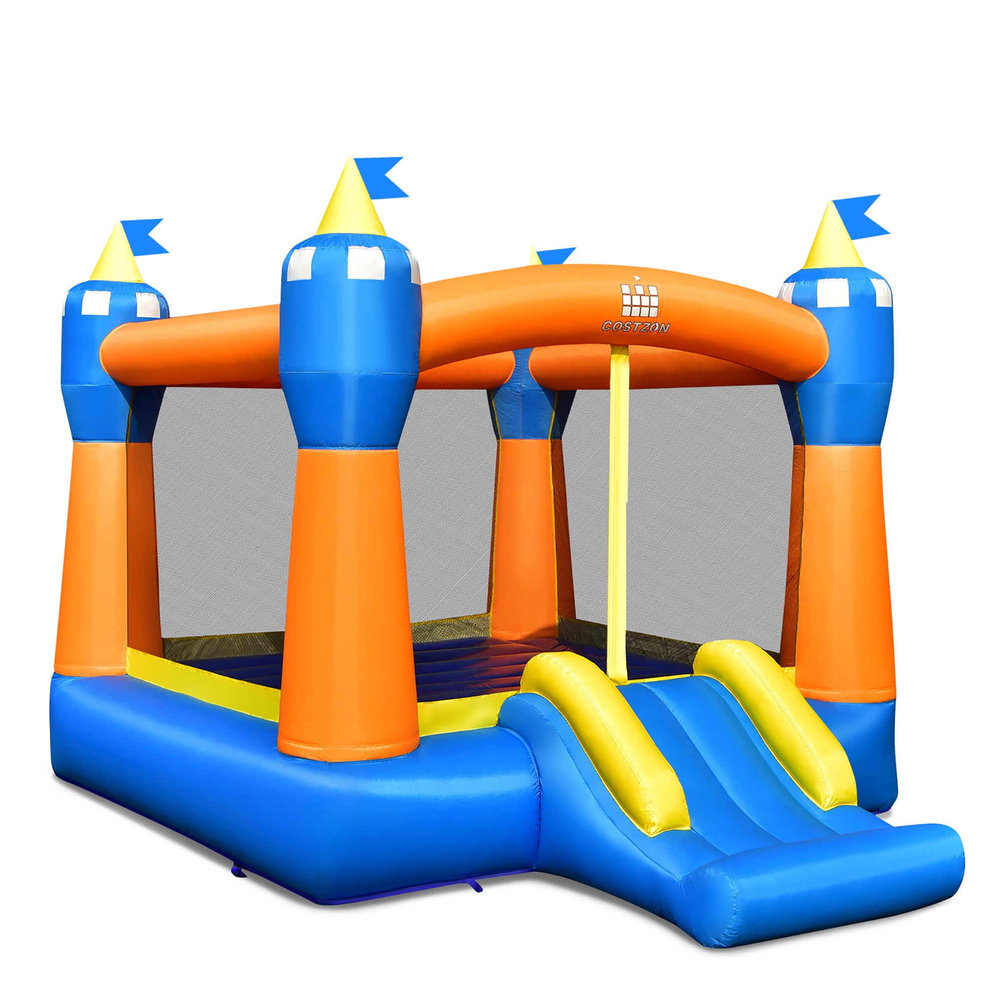 Costway Inflatable Bounce House Kids Magic Castle w/ Large Jumping Area Without Blower