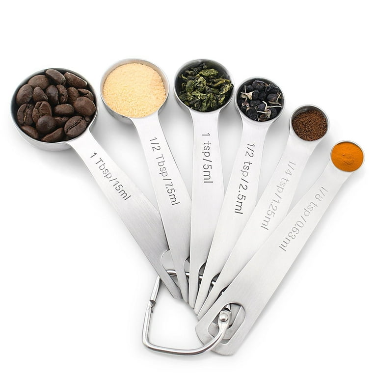 5pcs Measuring Spoons Set, Stainless Steel Mini Measuring Spoons For Dry Or  Liquid Ingredients, Small Spoons For Spice Jars, Baking Cooking Tools
