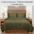 thumbnail image 3 of Mainstays 3-Piece Waffle Comforter Set with Matching Shams, Mossy Green, King, 3 of 11