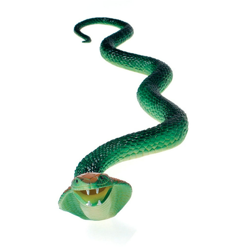 Plastic 26 Inch Green King Corbra Snake Toy Prop
