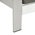 thumbnail image 6 of Noble House Cape Coral 4-Seater Aluminum Loveseat and Ottoman Set Silver/Khaki, 6 of 8