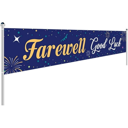 Farewell Good Luck Large Banner, Going Away Party Decorations, Goodbye, Farewell, Retirement, Job Change, Relocating, Moving Party Supplies