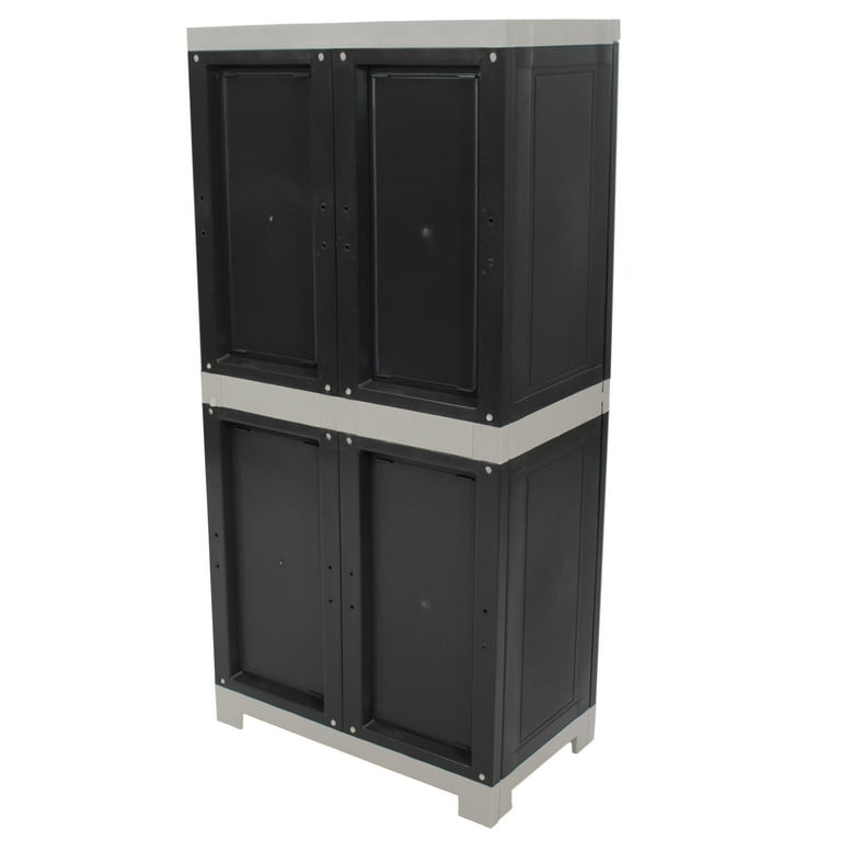 Sunnydaze Heavy Duty Lockable Utility Plastic Cabinet, Outdoor