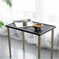 thumbnail image 5 of Bohemian Nesting Side Tables Set of 3 with Rattan Tops and Gold Metal Legs, 5 of 10