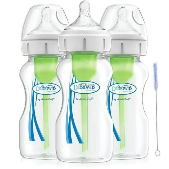 Dr. Brown's 9 oz Options Wide-Neck Bottles, 3-Pack