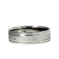 thumbnail image 3 of Mens 14K White Gold Polished Diamond Wedding Band Ring, 3 of 3