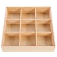 thumbnail image 4 of HEATSHAKING Storage Box Wooden Brown 1Pcs 10.9X10.9X2.4In For Household Users Living Room, 4 of 8