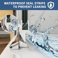 thumbnail image 4 of Adapt-E 30in.W x 72 in.H Bifold Frameless Folding Glass Shower Doors,Chrome Finish,Pivot Swing Shower Doors,1/4 in.Fold Clear Glass, 4 of 14