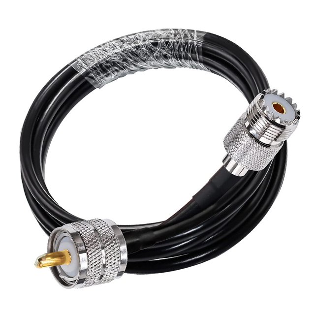 Injueey Cable adaptador de radiofrecuencia PVC PL259 a SO239 Cable de extensión convertidor antena escáner Electrónica miscelánea 5M