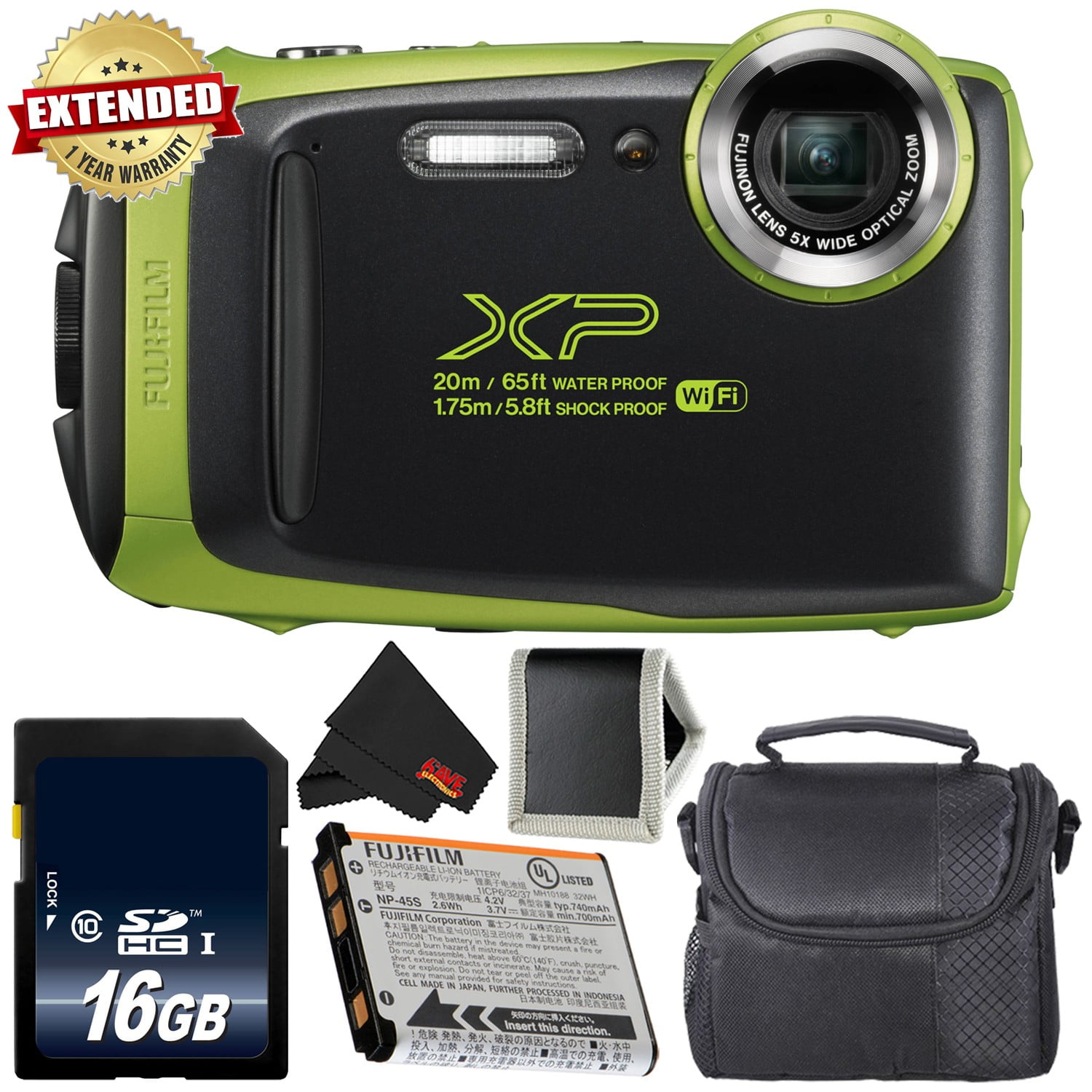 Fujifilm FinePix XP130 Waterproof Digital Camera 2018 Version (Lime