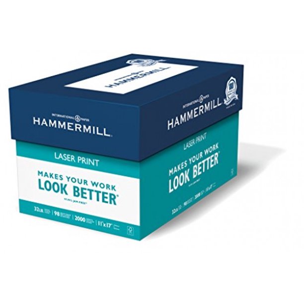 Hammermill Paper, Laser Print Paper, 32lb, 11 x 17, Ledger, 98 Bright