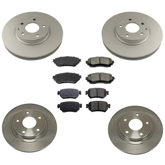 Front & Rear Brake Disc Rotors & Ceramic Brake Pads for Mazda 6 2.5L 2016-2018