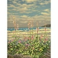 thumbnail image 3 of Adamov, Alexey 15x18 Black Modern Framed Museum Art Print Titled - Pink Flowers by the Sea, 3 of 5