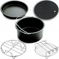 thumbnail image 4 of Carbon Steel Air Fryer Accessories Cake Basket Bread Rack for Home BBQ 9inch, 4 of 8