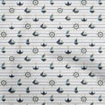 thumbnail image 1 of oneOone Cotton Jersey Teal Blue Fabric Nautical Boat Anchors Fabric For Sewing Printed Craft Fabric By The Yard 58 Inch Wide-W6, 1 of 4